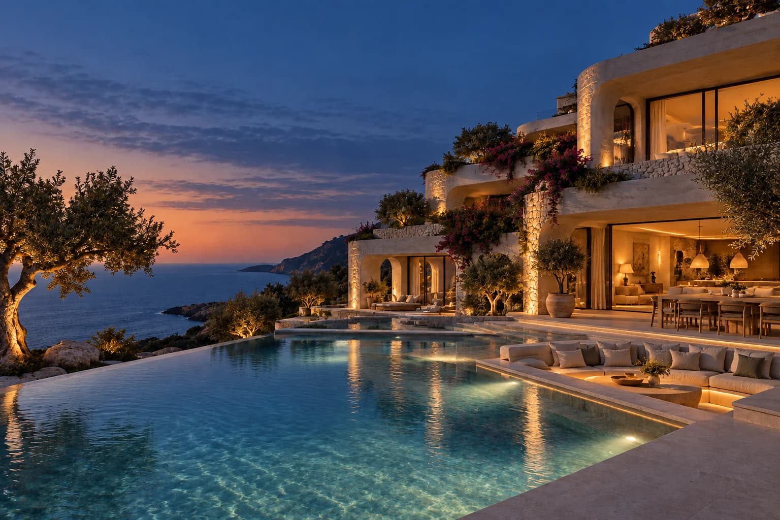 Temporary visual inspiration: architecture in the soft light of dusk